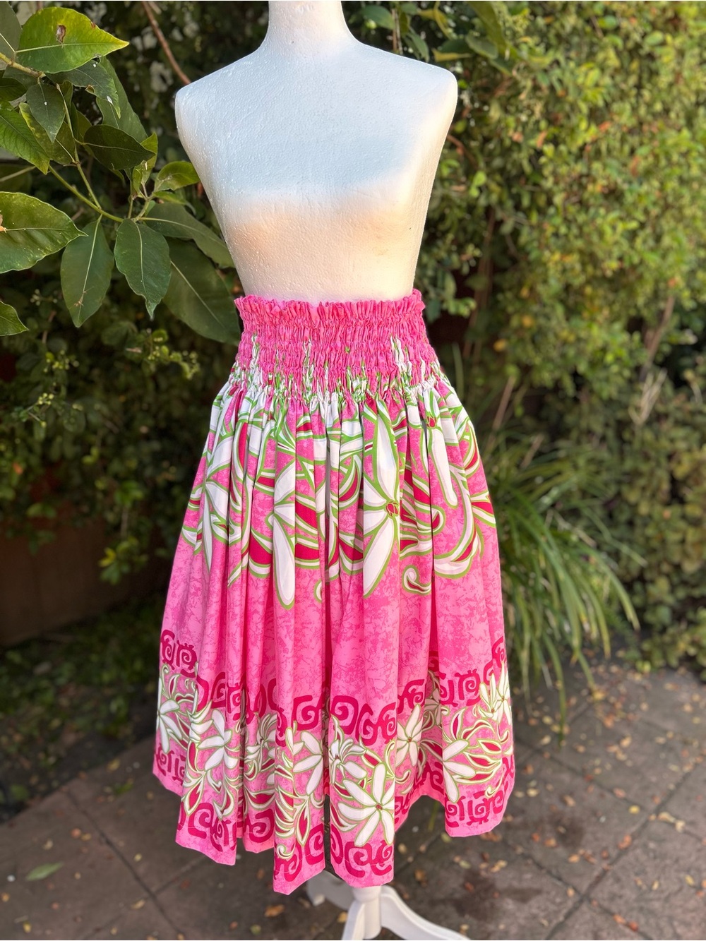 Hula Skirt Hawaiian Pa'u One Size Pink Green HulaOhana